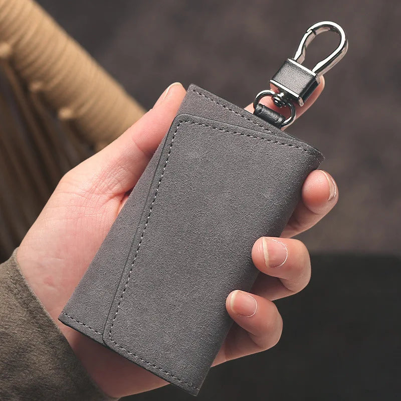 Genuine Leather Key Organizer | Multi-Key Holder with Card Slot