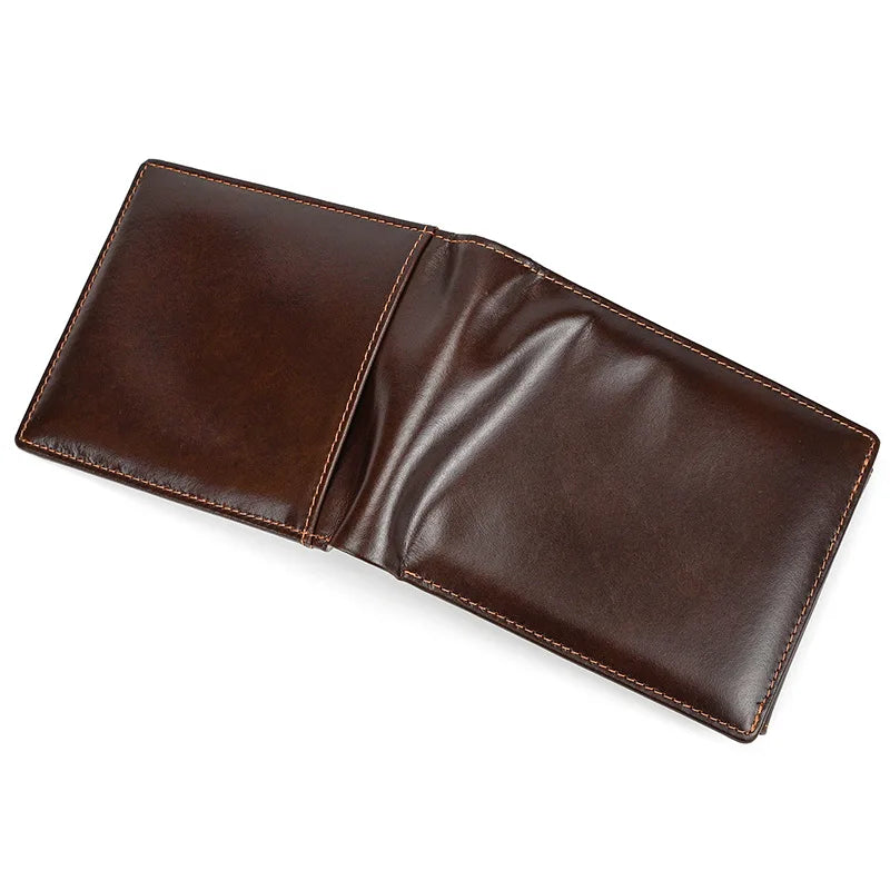 Genuine Leather Mens Wallet with Coin Pocket and Id Window Bifold Italian Leather Wallet with Credit Card Slots Purse for Gents