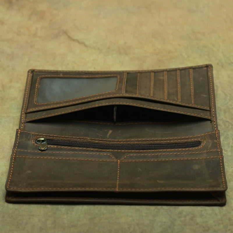 High Quality Luxury Men's Wallet Genuine Leather Multi-pockets Male Purse Card Holder cartera hombre  카드지갑