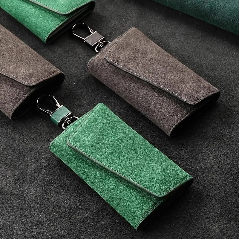 Genuine Leather Key Organizer | Multi-Key Holder with Card Slot