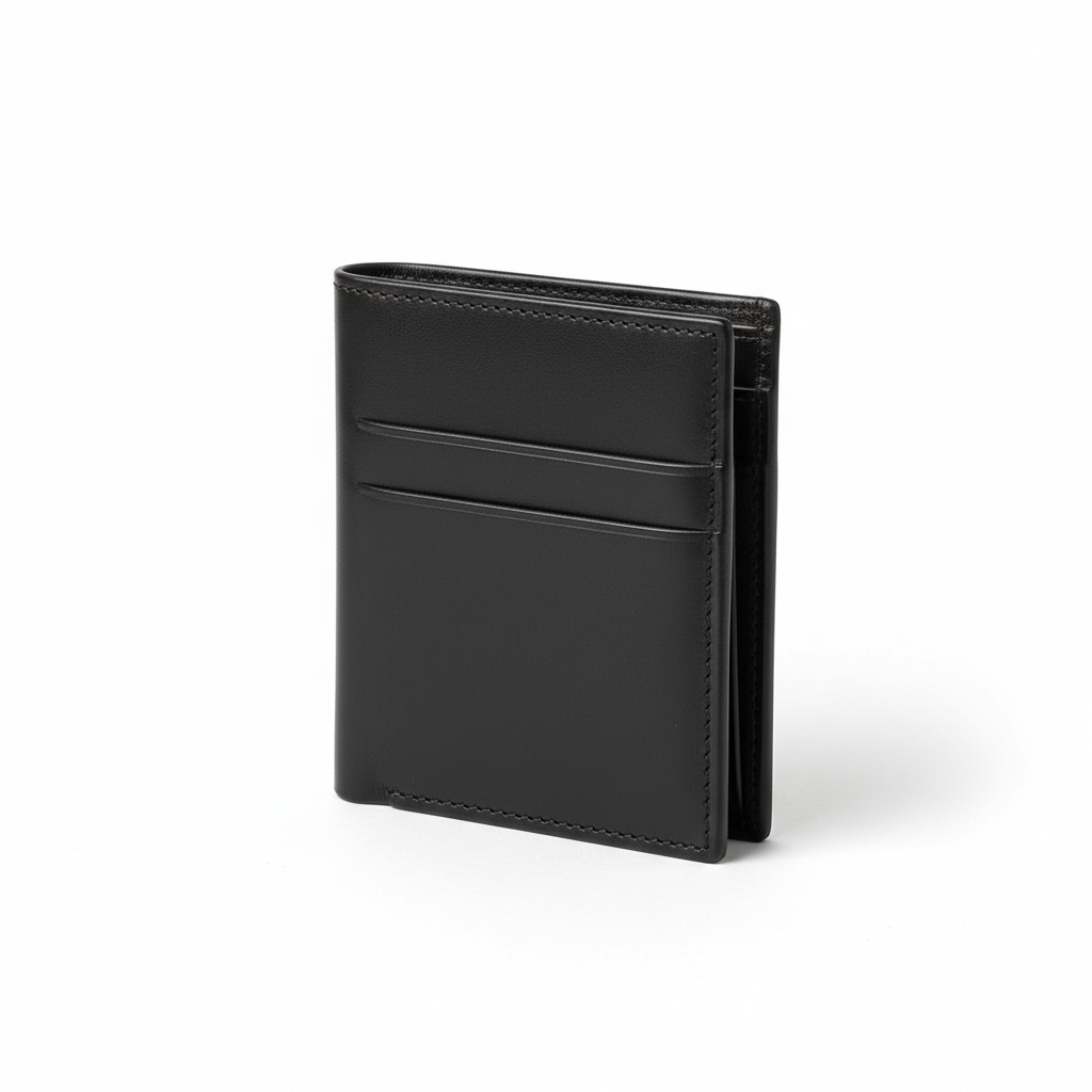 Portefeuille en cuir noir
